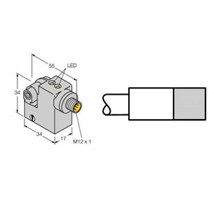 TURCK PRX EMB MAG IND METAL RECT 34MM