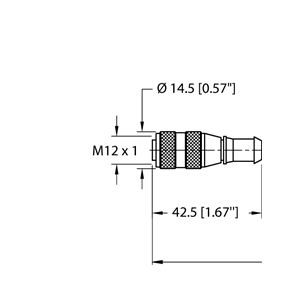 TURCK M12 EUROF STRGT F-CONN 3W 2M T BAR