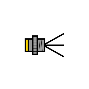 TURCK MINIF RCPT M-CONN M-THRD 0.3M 12X1