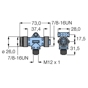 TURCK DEVICENET BUS TEE EUROFAST DROP