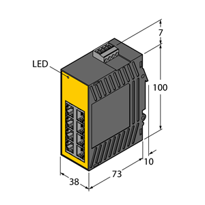 TURCK ETHERNET SWITCH 8 PORT, UNMANAGED