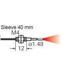 SUNX FIBER DIFFUSE M4/40MM SLV R2 HIFLEX