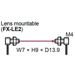 SUNX FIBER THRUBEAM SQ HEAD 4MM 90 M4 R1