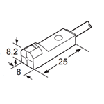 SUNX PROX 8MM SQ TOP 2.5MM SD PNP-NC 5M